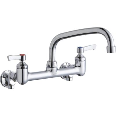 Elkay WALL MNT 8IN, AT 8IN SPT, LVR HNDL, 2IN, 1/2IN HW