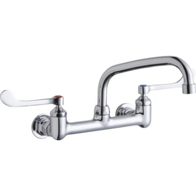 Elkay WALL MNT 8IN, AT 8IN SPT, 1PC WRIST BLD HNDL, 6IN, 1/2IN HW