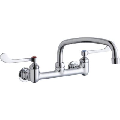 Elkay WALL MNT 8IN, AT 12IN SPT, 1PC WRIST BLD HNDL, 6IN, 1/2IN HW