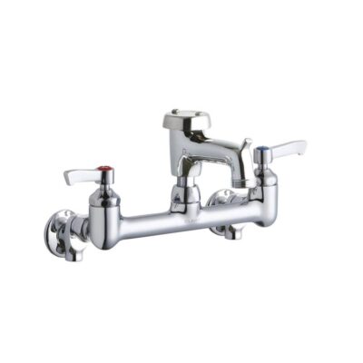 Elkay WALL MNT 8IN, BUCKET HK POL 3IN SPT, LVR HNDL, 2IN, SHUT OFF