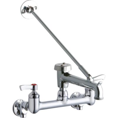 Elkay WALL MNT 8IN, BUCKET HK POL 7IN SPT, LVR HNDL, 2IN, SHUT OFF