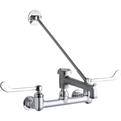 Elkay WALL MNT 8IN, BUCKET HK 7IN SPT ROUGH, 1PC WRIST BLD HNDL, 6