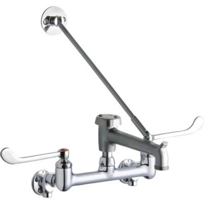 Elkay WALL MNT 8IN, BUCKET HK 7IN SPT ROUGH, 1PC WRIST BLD HNDL, 6