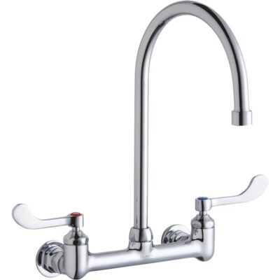 Elkay WALL MNT 8IN, GN 8IN SPT, 1PC WRIST BLD HNDL, 4IN, 1/2IN HW
