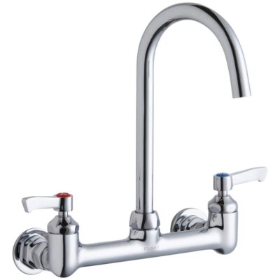 Elkay WALL MNT 8IN, GN 5IN SPT, LVR HNDL, 2IN, 1/2IN HW