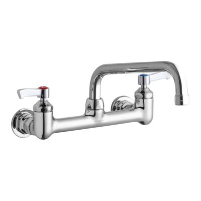 Elkay WALL MNT 8IN, TUBE 8IN SPT, LVR HNDL, 2IN, 1/2IN HW