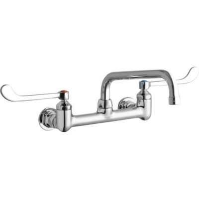 Elkay WALL MNT 8IN, TUBE 8IN SPT, 1PC WRIST BLD HNDL, 6IN, 1/2IN H