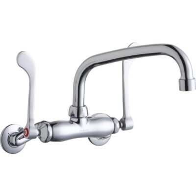 Elkay WALL MNT 4IN, AT 8IN SPT, 1PC WRIST BLD HNDL, 6IN, 2IN HW
