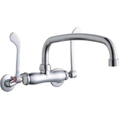 Elkay WALL MNT 4IN, AT 12IN SPT, 1PC WRIST BLD HNDL, 6IN, 2IN HW