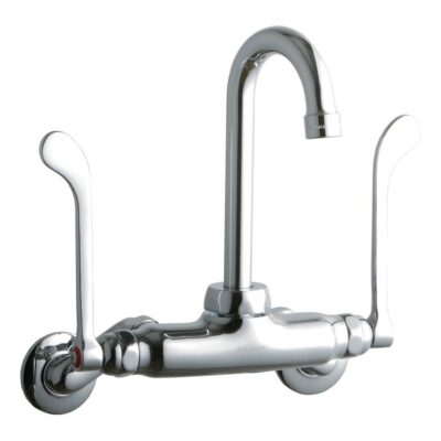 Elkay WALL MNT 4IN, GN 4IN SPT, 1PC WRIST BLD HNDL, 6IN, 2IN HW