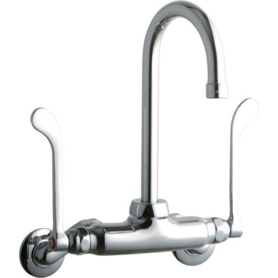 Elkay WALL MNT 4IN, GN 5IN SPT, 1PC WRIST BLD HNDL, 6IN, 2IN HW