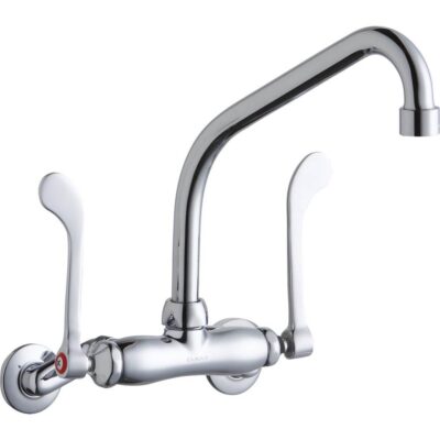 Elkay WALL MNT 4IN, HA 8IN SPT, 1PC WRIST BLD HNDL, 6IN, 2IN HW