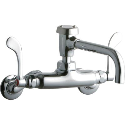Elkay WALL MNT 4IN, VENTED 8IN SPT, 1PC WRIST BLD HNDL, 4IN, 2IN H
