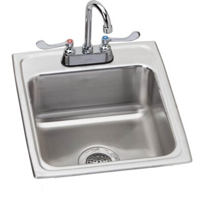 Elkay 18 Gauge Stainless Steel 17'' x 20'' x 7.625'' Single Bowl Drop-in Kitchen Sink Kit