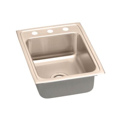 Elkay 18 Gauge CuVerro antimicrobial copper 17'' x 22'' x 7.625'' Single Bowl Drop-in Sink