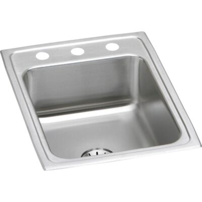 Elkay 18 Gauge Stainless Steel 17'' x 22'' x 7.625'' Single Bowl Drop-in Kitchen Sink Kit