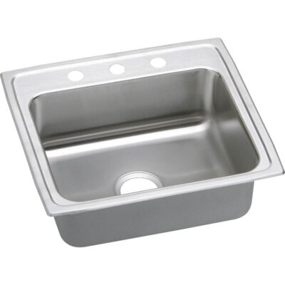 Elkay 18 Gauge Stainless Steel 22'' x 19.5'' x 7.625'' Single Bowl Top Mount Kitchen Sink