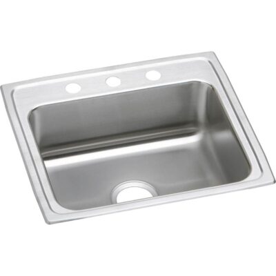 Elkay 18 Gauge Stainless Steel 22'' x 19.5'' x 7.625'' Single Bowl Drop-in Kitchen Sink