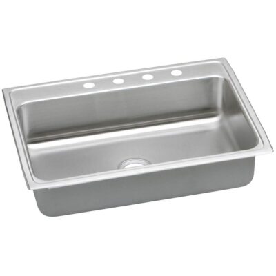 Elkay 18 Gauge Stainless Steel 31'' x 22'' x 7.625'' Single Bowl Top Mount Kitchen Sink