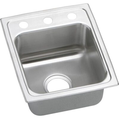 Elkay 18 Gauge Stainless Steel 15'' x 17.5'' x 5'' Single Bowl Drop-in Kitchen Sink
