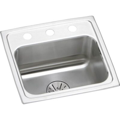 Elkay 18 Gauge Stainless Steel 17'' x 16'' x 6.5'' Single Bowl Drop-in Kitchen Sink Kit