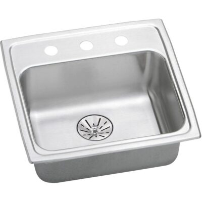 Elkay 18 Gauge Stainless Steel 19.5'' x 19'' x 6.5'' Single Bowl Drop-in Kitchen Sink Kit