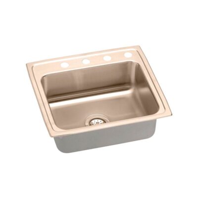 Elkay 18 Gauge CuVerro antimicrobial copper 22'' x 19.5'' x 4.5'' Single Bowl Drop-in Sink