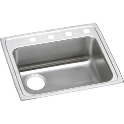 Elkay 18 Gauge Stainless Steel 25'' x 21.25'' x 5'' Single Bowl Drop-in Kitchen Sink