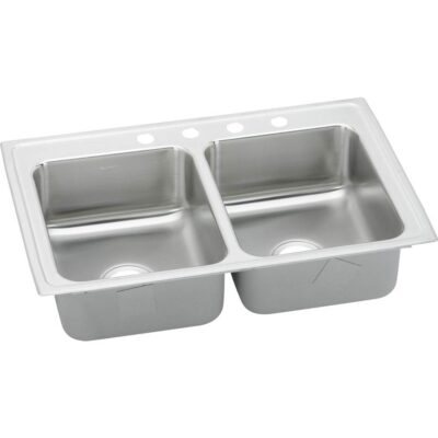 Elkay 18 Gauge Stainless Steel 29'' x 18'' x 6.5'' Double Bowl Drop-in Kitchen Sink