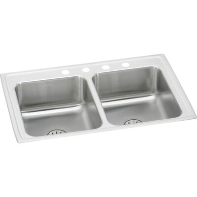 Elkay 18 Gauge Stainless Steel 29'' x 18'' x 6.5'' Double Bowl Drop-in Kitchen Sink Kit