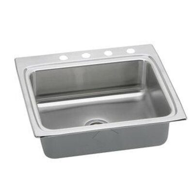 Elkay Used for Common Rtg - Replaced with LR25220; 18 Gauge Stainless Steel 25'' x 22'' x 8.125'' Single Bowl Drop-in Kitchen Sink