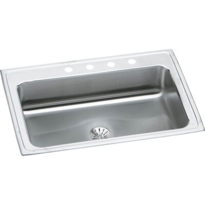 Elkay 18 Gauge Stainless Steel 33'' x 22'' x 7.625'' Single Bowl Drop-in Kitchen Sink Kit