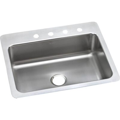 Elkay 18 Gauge Stainless Steel 27'' x 22'' x 8'' Single Bowl Dual Mount Kitchen Sink