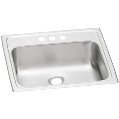Elkay 20 Gauge Stainless Steel 19'' x 17'' x 6.125'' Single Bowl Drop-in Bathroom Sink