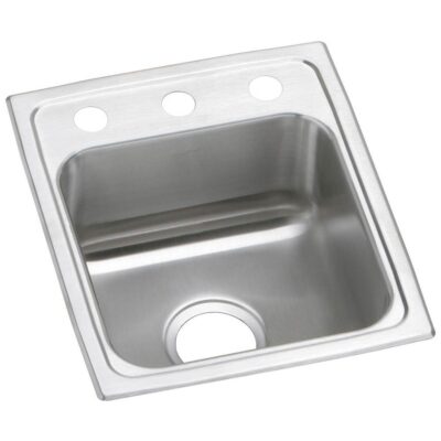 Elkay 20 Gauge Stainless Steel 15'' x 17.5'' x 7.125'' Single Bowl Drop-in Bar/Prep Sink