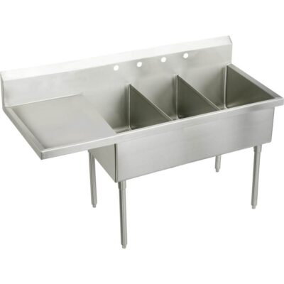 Elkay SS TRIPLE COMPT SCULLERY SINK