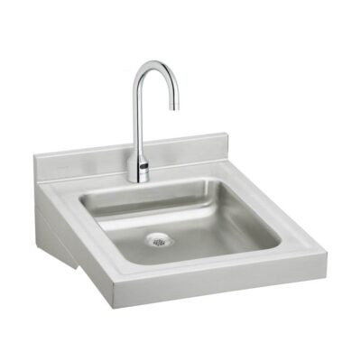 Elkay Sturdibilt Stainless Steel 19'' x 23'' x 4'' Wall Hung Single Bowl Lavatory Sink Kit