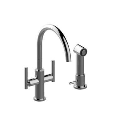 Graff Single-Hole Two-Handle Bar/Prep Faucet with Independent Side Spray