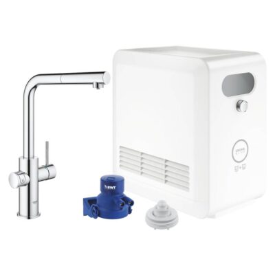 Grohe Single-Handle Pull-Out Kitchen Faucet Single Spray 1.75 GPM With Chilled & Sparkling Water