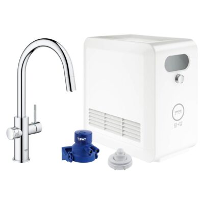 Grohe Single-Handle Pull Down Kitchen Faucet Single Spray 1.75 GPM With Chilled & Sparkling Water