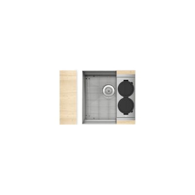 Home Refinements by Julien Smartstation Kit, Undermount Sink, Maple Acc., Single 18X18X10