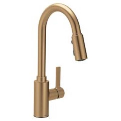 Moen Bronzed gold (bzg) one-handle pulldown kitchen faucet