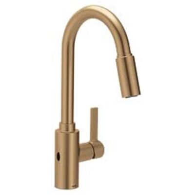 Moen Bronzed gold (bzg) one-handle pulldown kitchen faucet