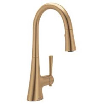 Moen Bronzed gold (bzg) one-handle pulldown kitchen faucet
