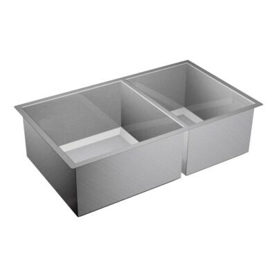 Moen 1600 Series 16-Gauge Double Bowl Undermount Sink, Stainless Steel