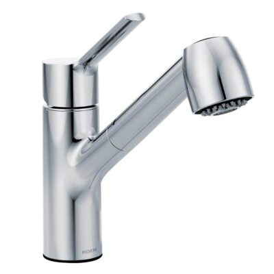 Moen Method One-Handle Pullout Modern Kitchen Faucet with Power Clean, Chrome