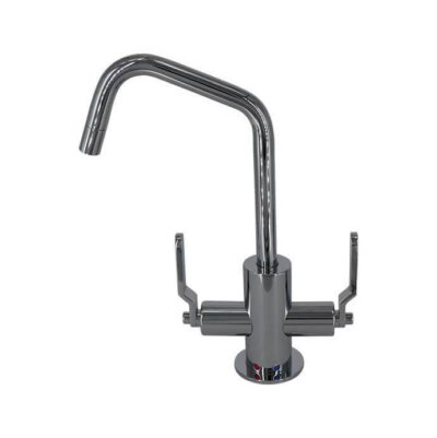 Mountain Plumbing Hot & Cold Water Faucet with Contemporary Round Body & Industrial Lever Handles (120° Spout)