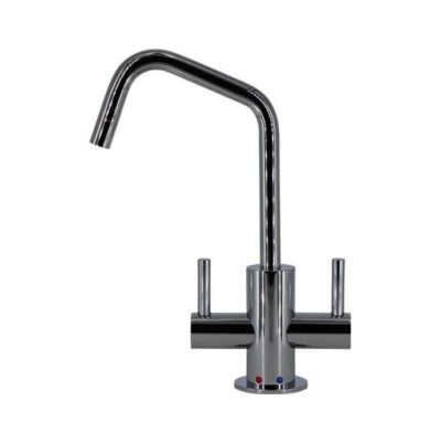 Mountain Plumbing Hot & Cold Water Faucet with Contemporary Round Body & Handles (120° Spout)