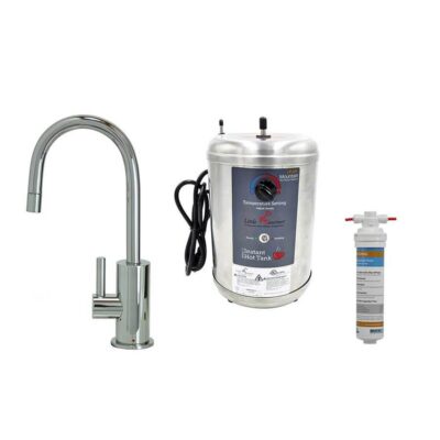 Mountain Plumbing Hot Water Faucet with Contemporary Round Body & Handle & Little Little Gourmet® Premium Hot Water Tank