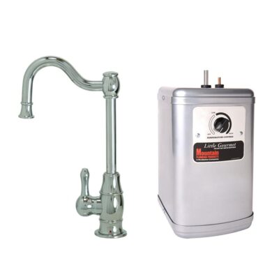 Mountain Plumbing Hot Water Faucet with Traditional Double Curved Body & Curved Handle & Little Gourmet® Premium Hot Water Tank